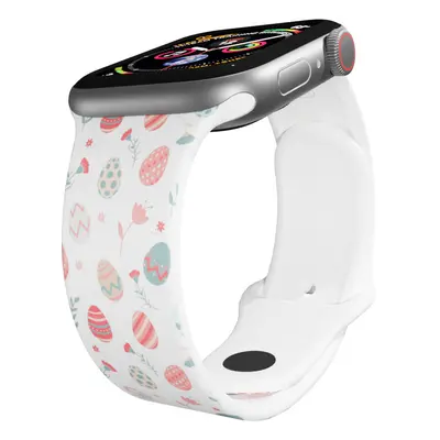 Apple watch řemínek Vajíčka a kytičky Rozměr: 38/40/41mm, barva pásku: modrá