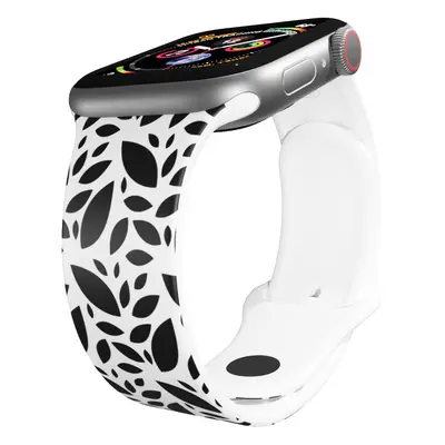 Apple watch řemínek Černobílé listy Rozměr: 42/44/45/49mm