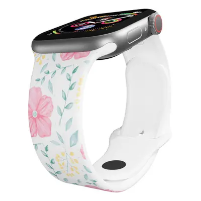 Apple watch řemínek Ibišek růžový Barva: Bílá, Rozměr: 38/40/41mm