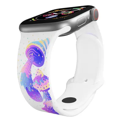 Apple watch řemínek Houbičky Barva: Bílá, Rozměr: 42/44/45/49mm