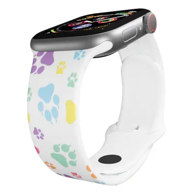 Apple watch řemínek Barevné pacičky Barva: Bílá, Rozměr: 42/44/45/49mm