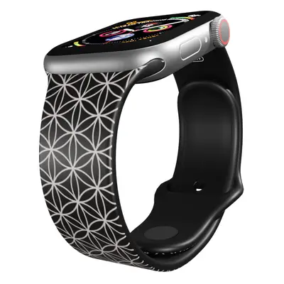 Apple watch řemínek Geometrie šedá Rozměr: 42/44/45/49mm, barva designu: bílá