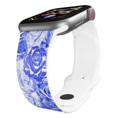 Apple watch řemínek Modré květiny Rozměr: 42/44/45/49mm