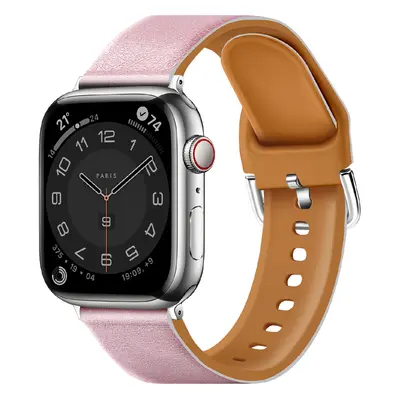 Řemínek z umělé kůže pro Apple Watch 42/44/45/46/49mm Barva: Růžová