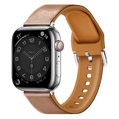 Řemínek z umělé kůže pro Apple Watch 38/40/41mm Barva: Karamelová