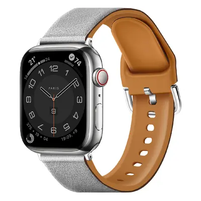 Řemínek z umělé kůže pro Apple Watch 38/40/41mm Barva: Šedá