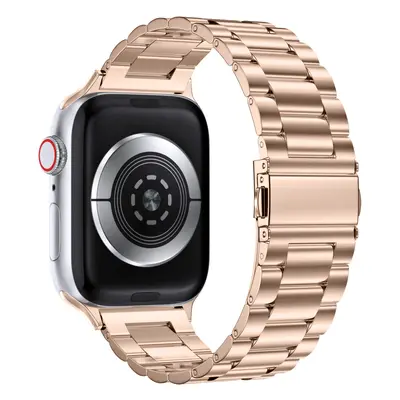 Celokovový řemínek pro Apple Watch 42/44/45/46/49mm Barevná varianta: Růžovo-zlatá