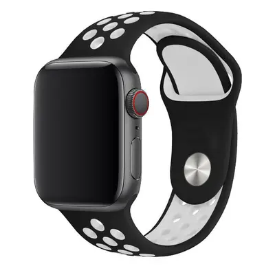 Sportovní řemínek na Apple Watch - Černo-bílý Barva: Černo-bílá, Velikost: 38/40/41mm, Obvod záp