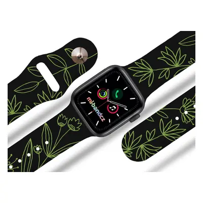 Apple watch řemínek Zelený svět Rozměr: 42/44/45/49mm, barva pásku: černá