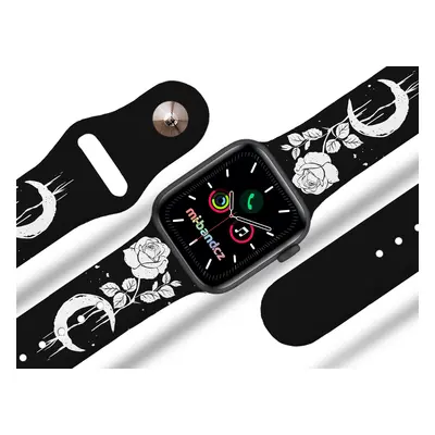 Apple watch řemínek Černá růže Rozměr: 38/40/41mm, barva pásku: bílá