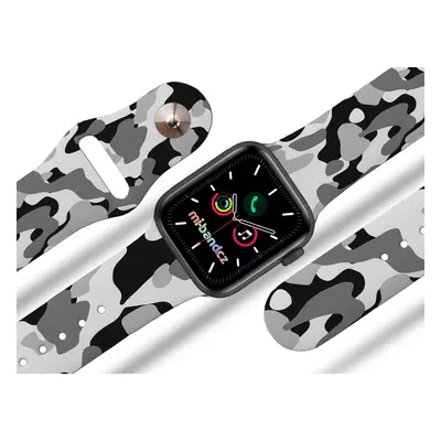 Apple watch řemínek Maskáč šedý Rozměr: 42/44/45/49mm, barva pásku: černá