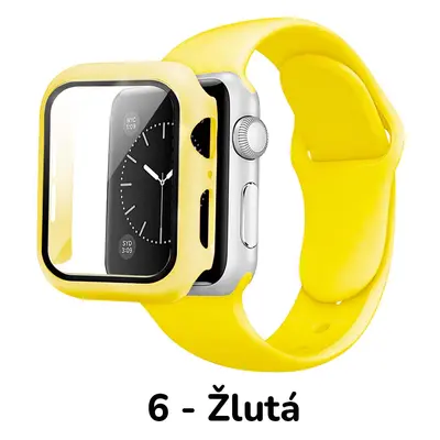 Set 3v1 pro Apple Watch Velikost: 44mm, Barevná varianta: 6 - ŽLUTÁ, Velikost řemínku: S/M (Pro 