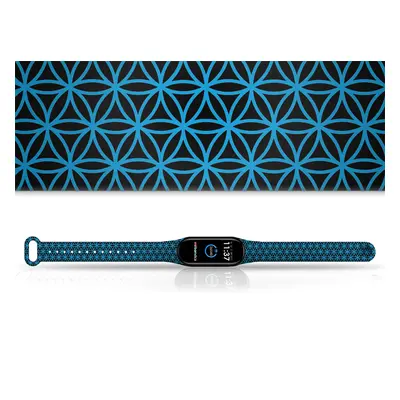 Náhradní náramek Mi band 3/4/5/6/7 Geometrie modrá Barva: Vícebarevná, Pro Přístroj: Xiaomi Mi b