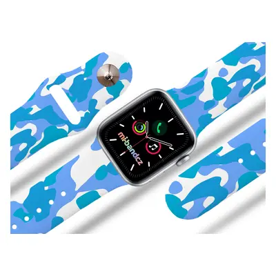 Apple watch řemínek Maskáč modrý Barva: Bílá, Rozměr: 42/44/45/49mm