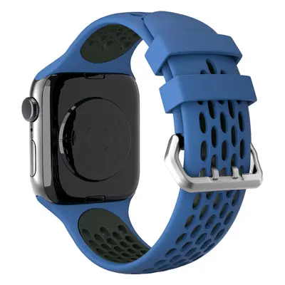 Perforovaný řemínek s dvojitým zapínáním pro Apple Watch 42/44/45/46/49mm Barevná varianta: Tmav