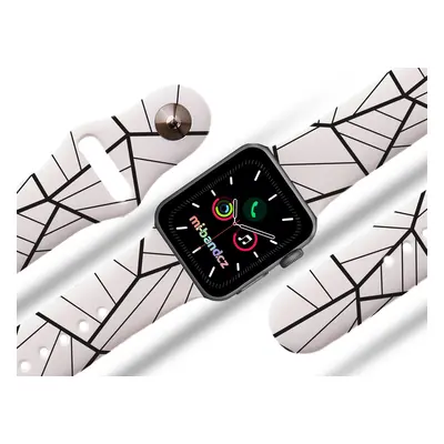 Apple watch řemínek Mnohoúhelníky Rozměr: 42/44/45/49mm, barva pásku: bílá