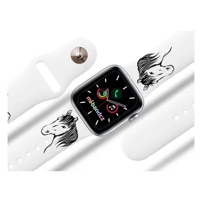 Apple watch řemínek Kůň Barva: Bílá, Rozměr: 42/44/45/49mm