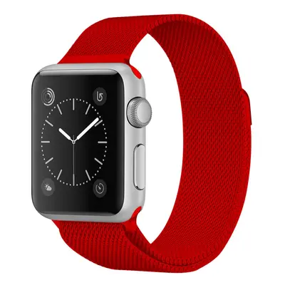 Milánský tah magnetický pro Apple Watch 42/44/45/46/49mm Barevná varianta: Červená