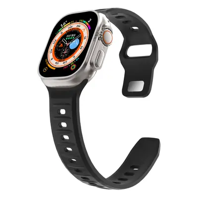 Silikonový vroubkovaný řemínek pro Apple Watch 38/40/41mm Barevná varianta: Černý