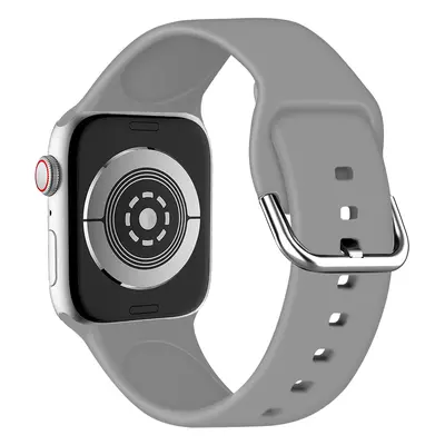 Jednobarevný řemínek s přezkou pro Apple Watch 42/44/45/46/49mm Barva náramku: Šedo-hnědá