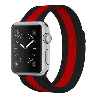 Milánský tah magnetický pro Apple Watch 42/44/45/46/49mm Barevná varianta: Černo-Červená