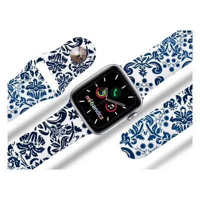 Apple watch řemínek Modré květiny Rozměr: 38/40/41mm