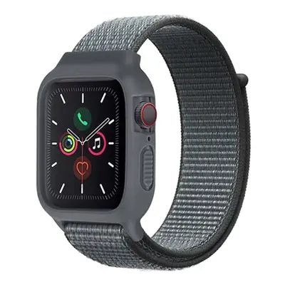 Nylonový set 2v1 pro Apple Watch 42/44/45mm Barevná varianta: Šedo-Stříbrná