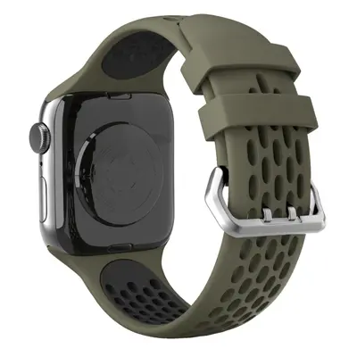 Perforovaný řemínek s dvojitým zapínáním pro Apple Watch 42/44/45/46/49mm Barevná varianta: Khak