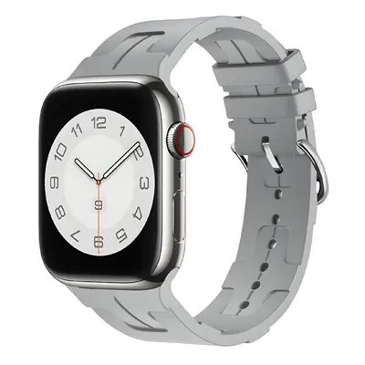 Silikonový řemínek se vzorkem pro Apple Watch 42/44/45/46/49mm Barva náramku: Šedá