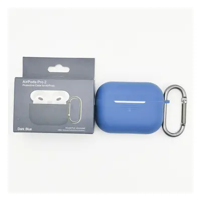 Jednobarevný obal s karabinou pro AirPods PRO / 2 PRO Barva: Dark Blue