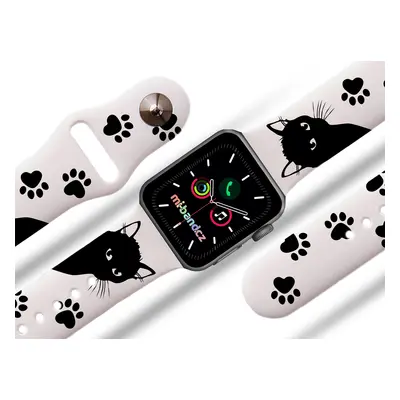 Apple watch řemínek Kočičák Barva: Bílá, Rozměr: 38/40/41mm