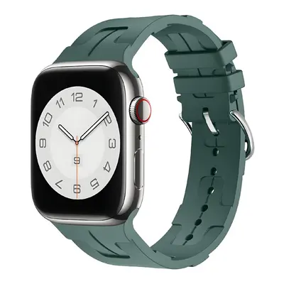 Silikonový řemínek se vzorkem pro Apple Watch 42/44/45/46/49mm Barva náramku: Zelená