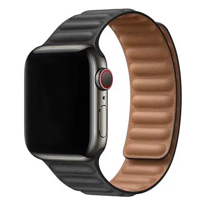 Kožený řemínek s magnetem pro Apple Watch - Černý Barva: Černá, Velikost: 38/40/41mm