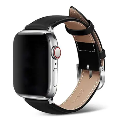 Kožený řemínek pro Apple Watch - Černý Barva: Černá, Velikost: 38/40/41mm