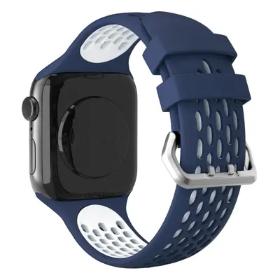 Perforovaný řemínek s dvojitým zapínáním pro Apple Watch 38/40/41mm Barevná varianta: Tmavěmodro