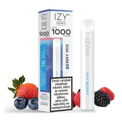 IZY VAPE IZY ONE+ jednorázová e-cigareta - Berry Mix (Bobulovitý mix) 18mg