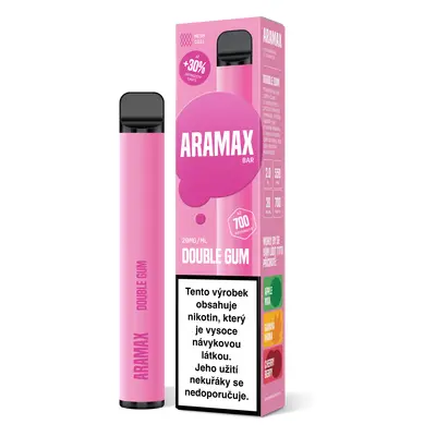 Aramax BAR 700 jednorázová e-cigareta Double Gum (Žvýkačka) 20mg