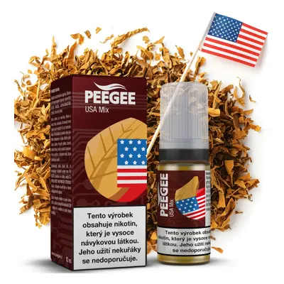 e-liquid PEEGEE - USA Mix (Americký tabák) 10ml Obsah nikotinu: 6 mg