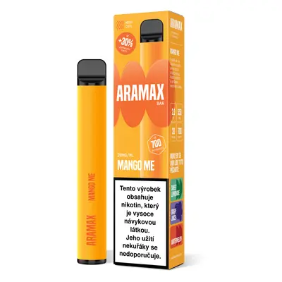 Aramax BAR 700 jednorázová e-cigareta Mango Me (Mango) 20mg