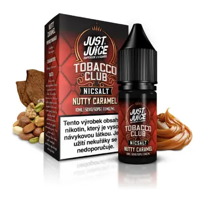 E-liquid Just Juice Salt Tobacco Nutty Caramel (Oříškový tabák s karamelem) 10ml Obsah nikotinu: