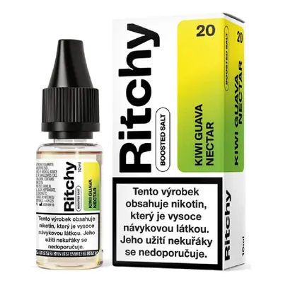 Ritchy Salt - Kiwi Guava Nectar (Exotický nektar z kiwi a guavy) 10ml Obsah nikotinu: 20 mg