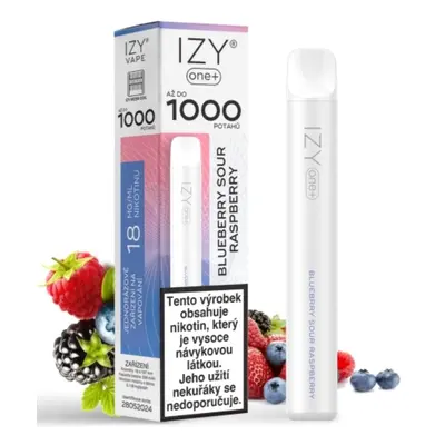 IZY VAPE IZY ONE+ jednorázová e-cigareta - Blueberry Sour Raspberry (Malina a borůvka) 18mg