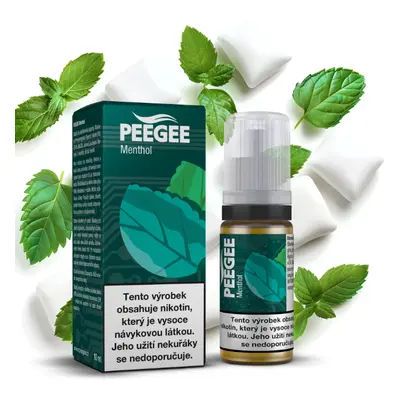 e-liquid PEEGEE - Menthol (Mentol) 10ml Obsah nikotinu: 6 mg