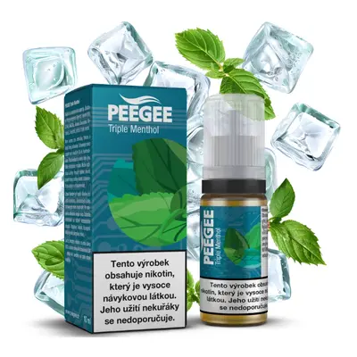 e-liquid PEEGEE - Triple Menthol (Trojitý mentol) 10ml Obsah nikotinu: 6 mg