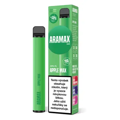 Aramax BAR 700 jednorázová e-cigareta Apple Max (Jablko) 20mg