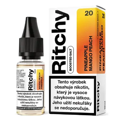 Ritchy Salt - Pineapple Mango Peach (Ananas, mango a broskev) 10ml Obsah nikotinu: 20 mg