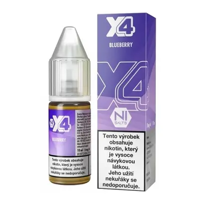 X4 Bar Juice Salt Blueberry (Borůvka) 10ml Obsah nikotinu: 20 mg