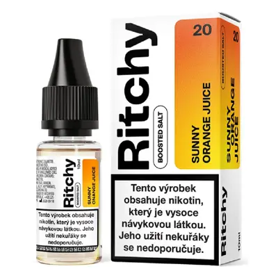 Ritchy Salt - Sunny Orange Juice (Pomerančový džus) 10ml Obsah nikotinu: 20 mg