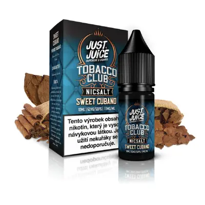 E-liquid Just Juice Salt Tobacco Sweet Cubano (Kubánský doutníkový tabák) 10ml Obsah nikotinu: 1