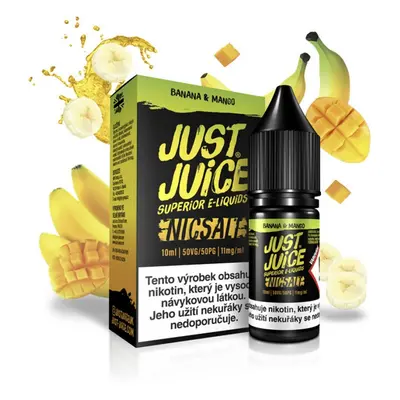 E-liquid Just Juice Salt Banana & Mango (Banán a mango) 10ml Obsah nikotinu: 20mg